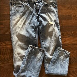 Gap 1969 Always Skinny Distressed Blue Jeans